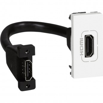 Розетка LEGRAND HDMI Mosaic 1 модуль оборудована шнуром белый
