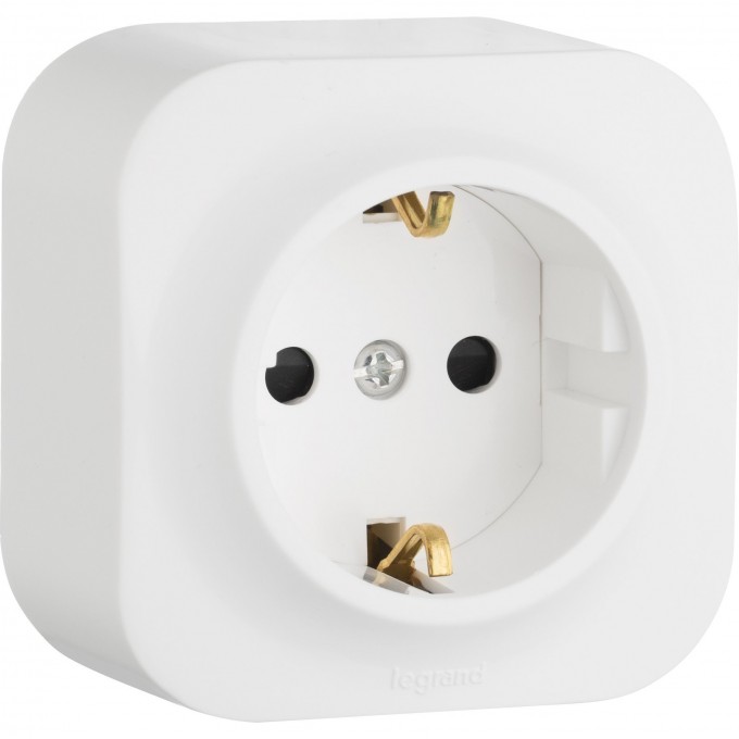 Розетка LEGRAND 2К+З без шторок 16 A 250 В Quteo IP 20 белый 782211