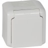 Розетка LEGRAND 2К+З с защитными шторками 16 A 250 В Quteo IP 44 белый 782321