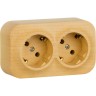Розеточный блок LEGRAND 2 x 2К+З без шторок 16 A 250 В Quteo IP 20 дерево 782273