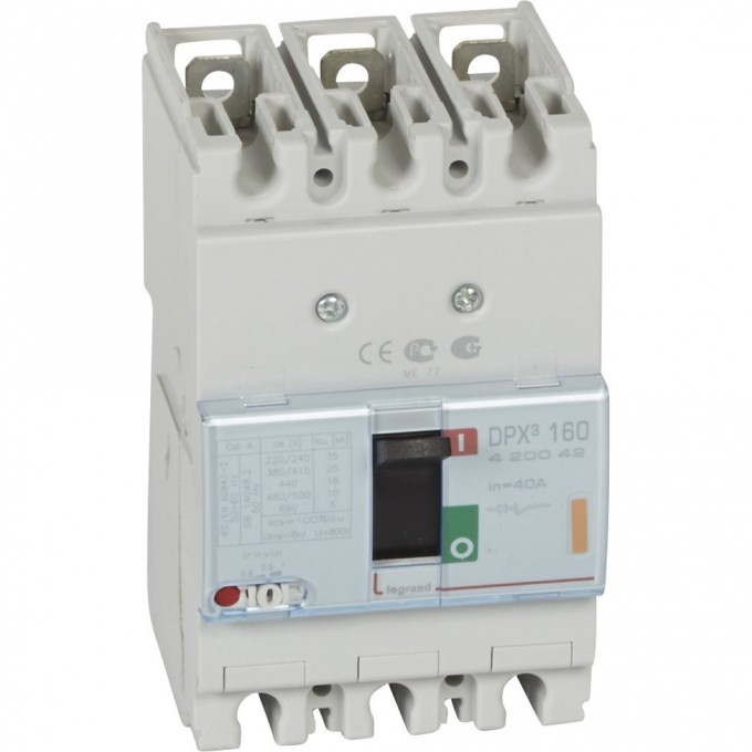 Автоматический выключатель LEGRAND DPX3 160 3P 40А 25kA 420042