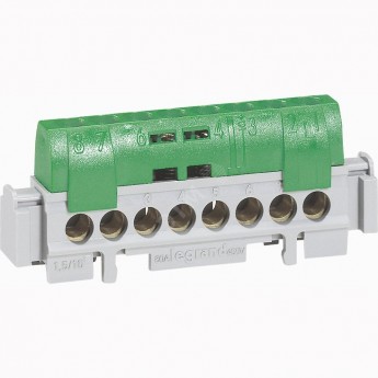 Клемма зеленая LEGRAND 1х6-25+16х1.5-16мм.кв