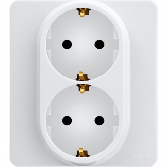 Розетка LEGRAND INSPIRIA 2 x 2К+З немецкий стандарт 16 А 250 В белый