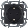 Розетка LEGRAND INSPIRIA 2К+З немецкий стандарт 16А 250В со встроенным зарядным устройством USB C 1.5А 5В антрацит 673773