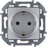 Розетка LEGRAND INSPIRIA 2К+З со шторками немецкий стандарт 16 А 250 В алюминий 673732