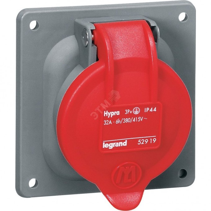 Розетка встраиваемая LEGRAND HYPRA IP44 3К+З 400v 32А 052919