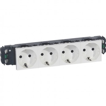Розетка LEGRAND Mosaic 4х2К+3 для кабель-каналов, автоматические клеммы., белый